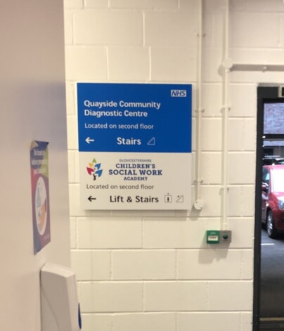 Interior Wayfinding sign for the Kier Group
